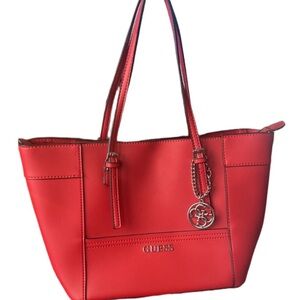 GORGEOUS GUESS Red Shoulder Bag Tote Bag